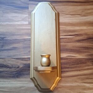 Gold Wall Sconce with Candle Holder